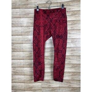 COPY - LULULEMON Red Snakeskin  Print Pattern Leggings Women's Size 8